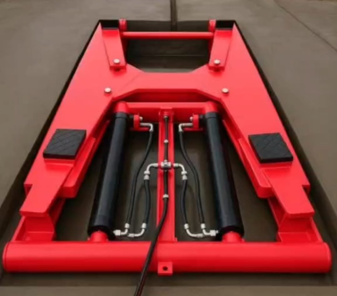 TRP Scissor Washing Lift hydraulic mechanism and heavy-duty red steel frame