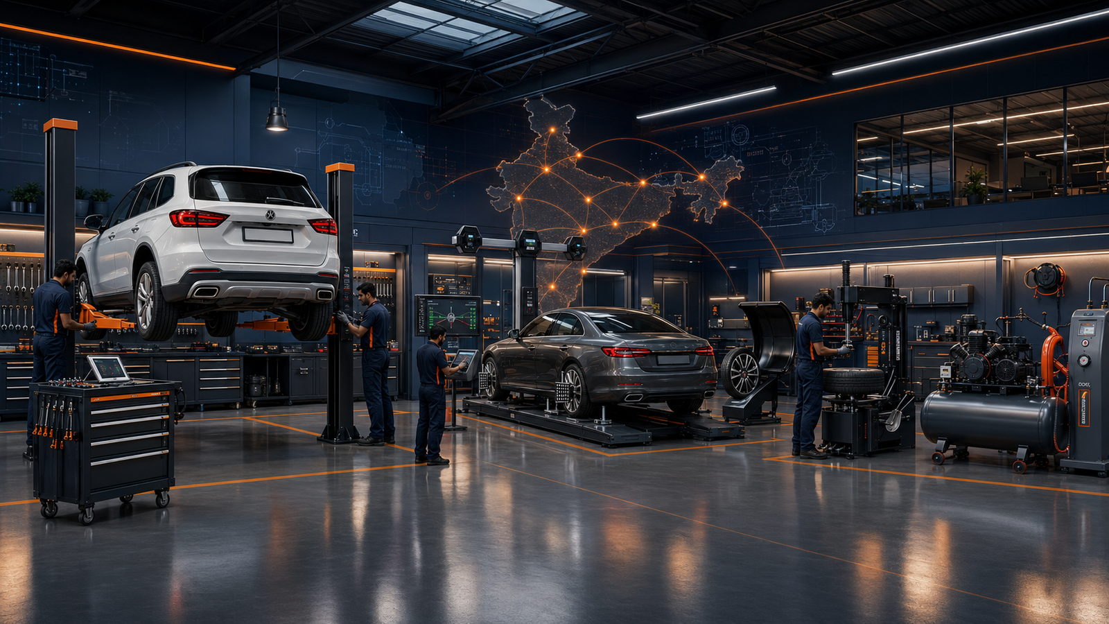 PAN India installation and support network across automotive workshops